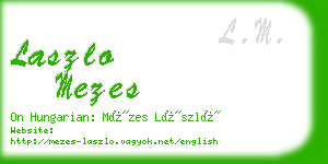 laszlo mezes business card